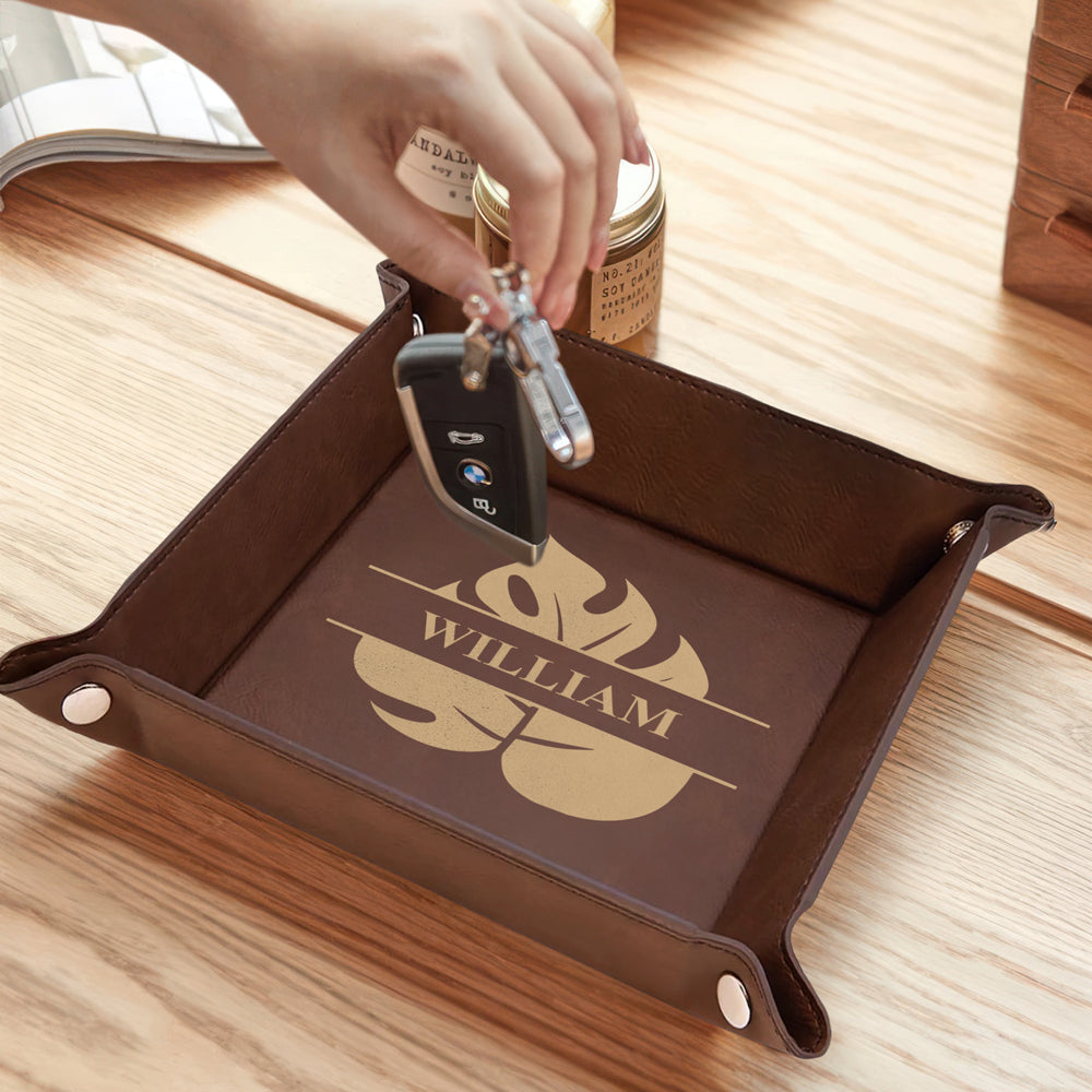 Personalized Leather Valet Tray Gift For Him Her HO82 902448