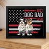 Custom Photo Best Dog Cat Dad Ever US Flag Picture Frame Father's Day Gift HA75 892076