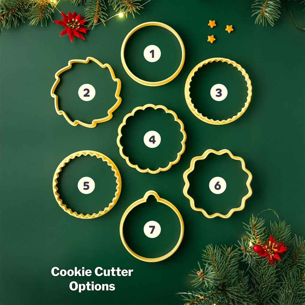 Custom Family Name Christmas Pattern Cookie Stamp – Personalized Christmas Gift for Bakers, Family LM32 669699