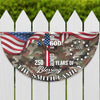 Custom Family Name USA 250th Anniversary 1776–2026 Camo Non-pleated Fan Flag HO82 901506