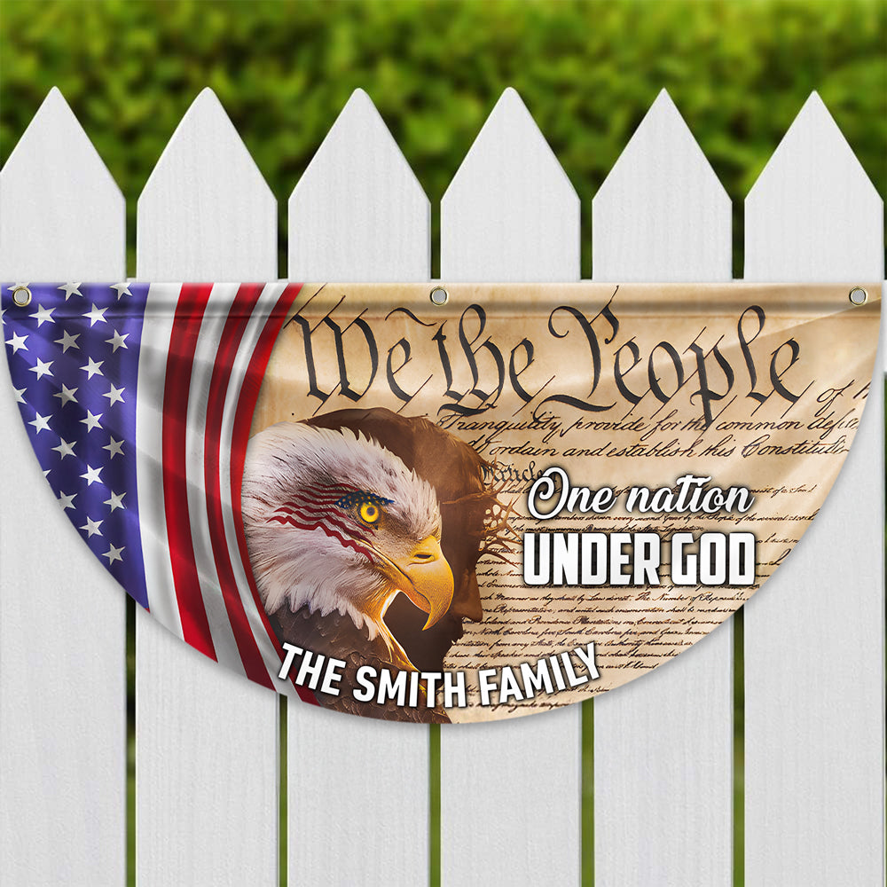 Custom Family Name We The People America Pleated Fan Flag TH10 896439
