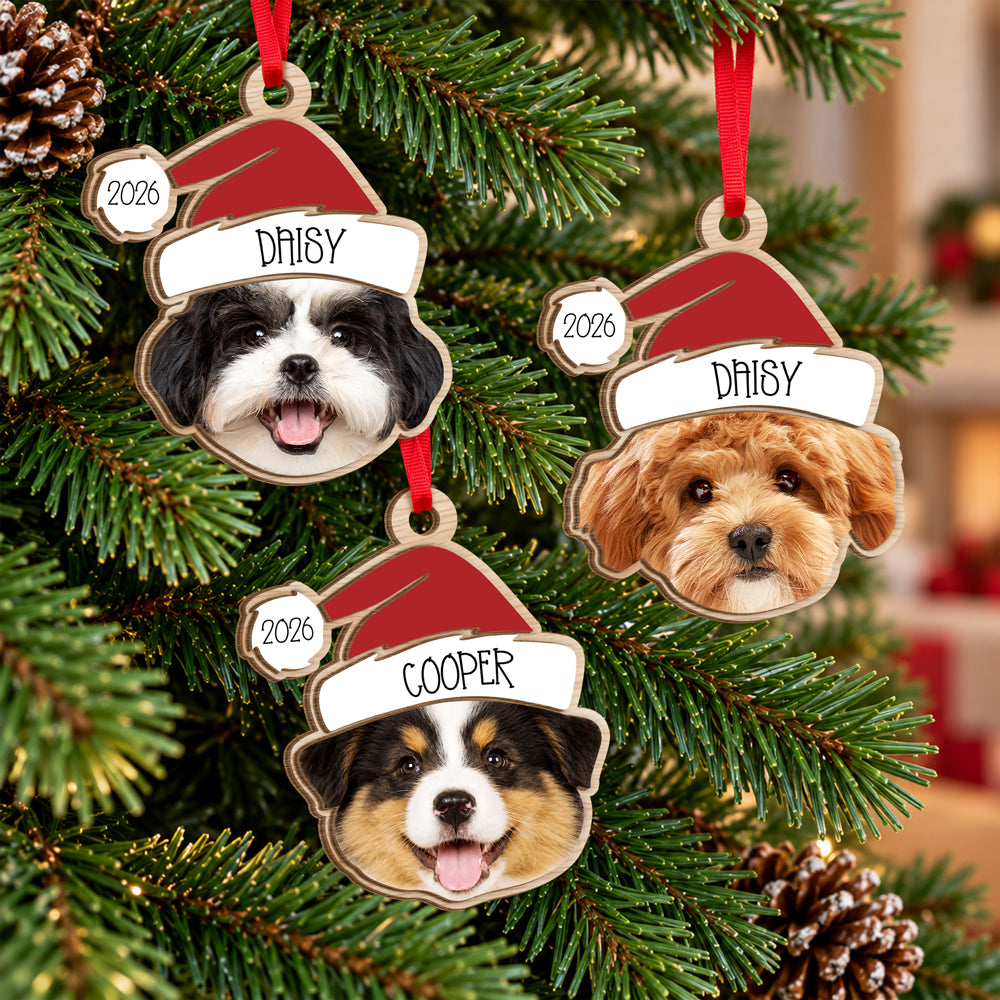 Personalized Pet Photo Christmas Layer Wood Ornament HO82 903966