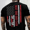 Custom Photo Best Dog Cat Dad Ever US Flag Back & Front Dark Shirt Uniform Ver HA75 892398