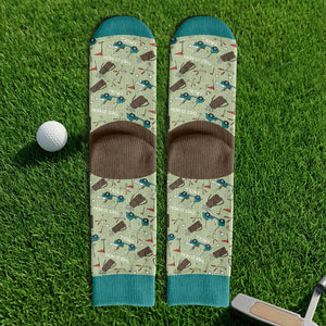 Personalized Golf Cart Crew Socks Funny Golfing Gift HO82 900800