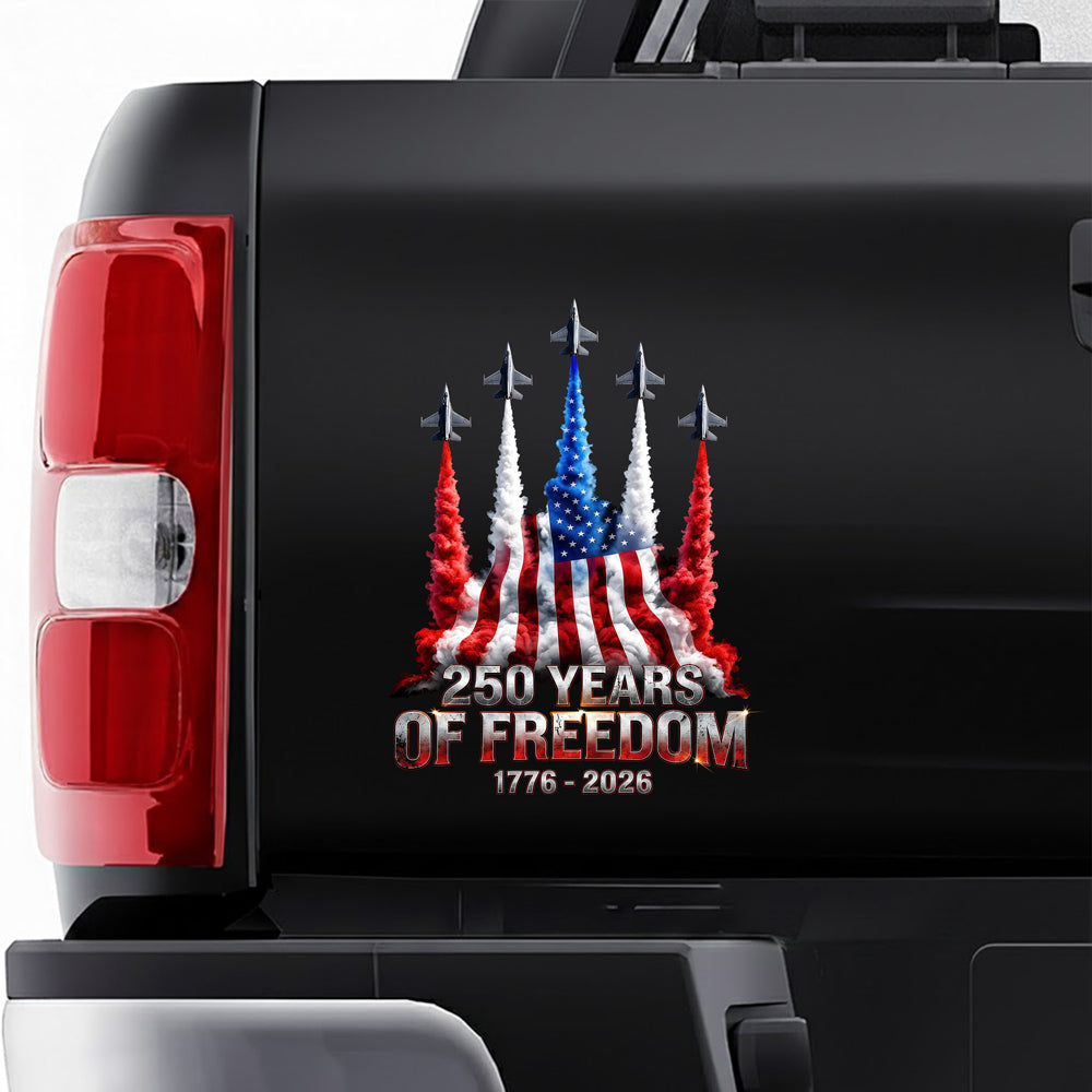 250 Years of Freedom 1776–2026 American Flag Car Window Decal Sticker HO82 902782