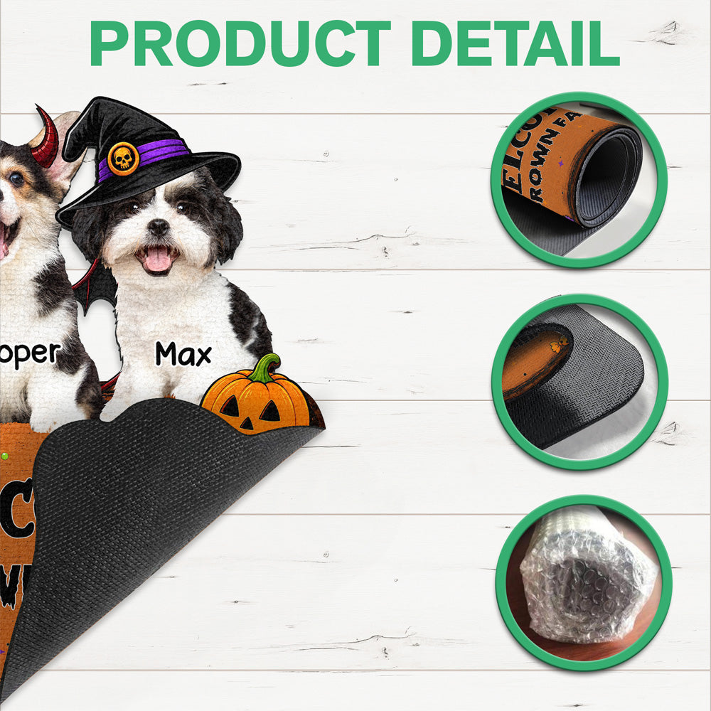 Custom Dog Photo Trick or Treat Halloween Custom Shape Doormat CH07 180182