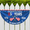 Custom Family Name 250 Years Semiquincentennial Non-Pleated Fan Flag TH10 896429