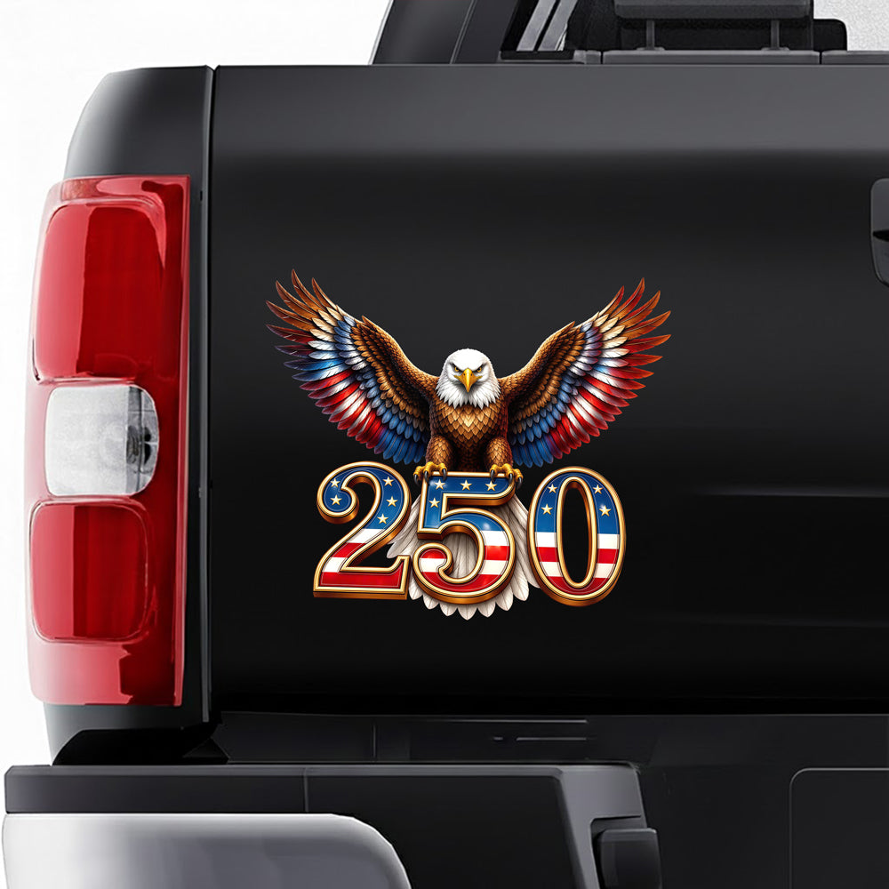 250th Anniversary Patriotic Eagle Badge Car Window Decal Sticker CH07 911682