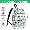 Custom Dog Cat Face Gingham Pattern Backpack For Dog Cat Lovers CH07 911124