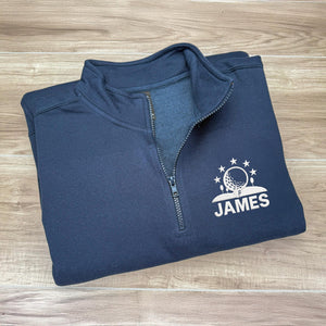 Custom Name Golf Player Embroidered Quarter Zip Sweater For Golf Lovers CH07 910006