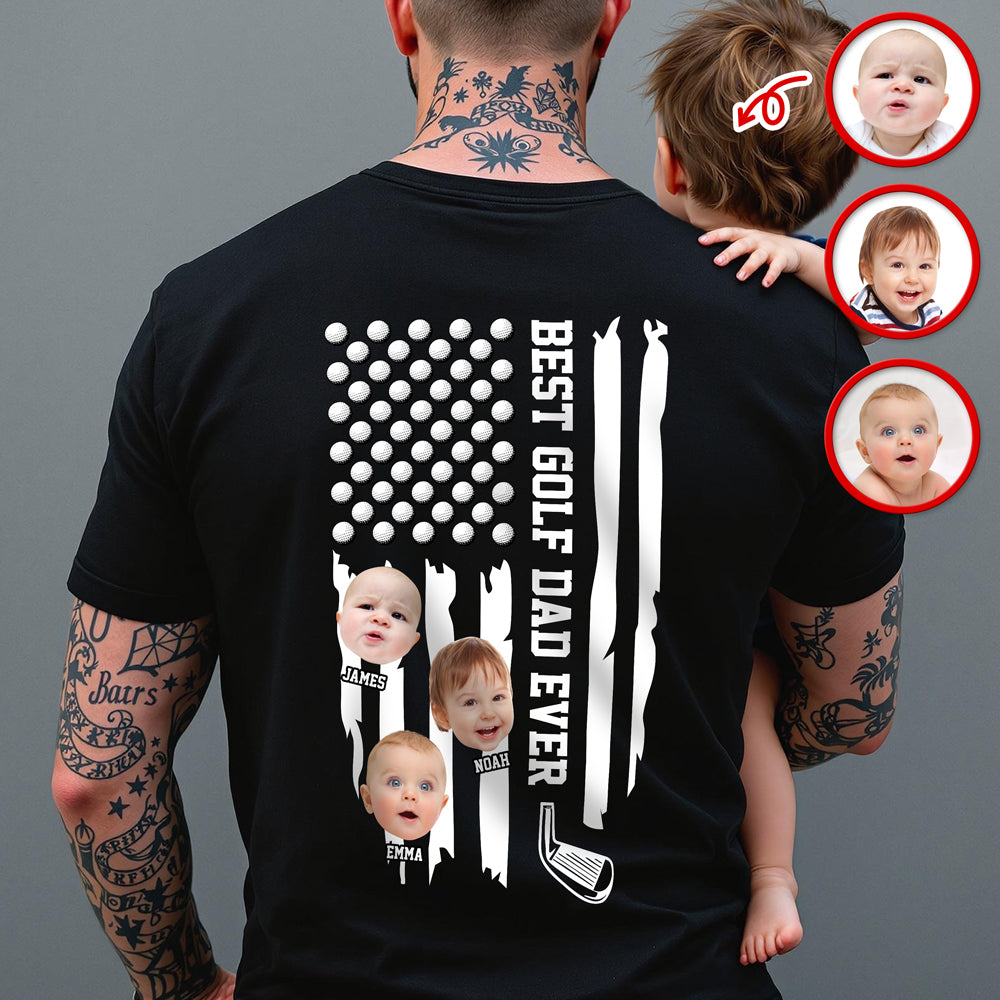 Custom Photo Best Golf Dad Ever Dark Shirt TH10 898453
