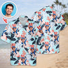 Custom Photo USA 4th of July Tropical Hawaii Shirt LM32 899711