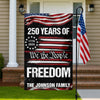 Custom Family Name We The People 250 Years USA Garden Flag HA75 920574