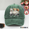 Custom Photo And Name Dog Washed Denim Baseball Cap For Dog Pet Lover HA75 897528