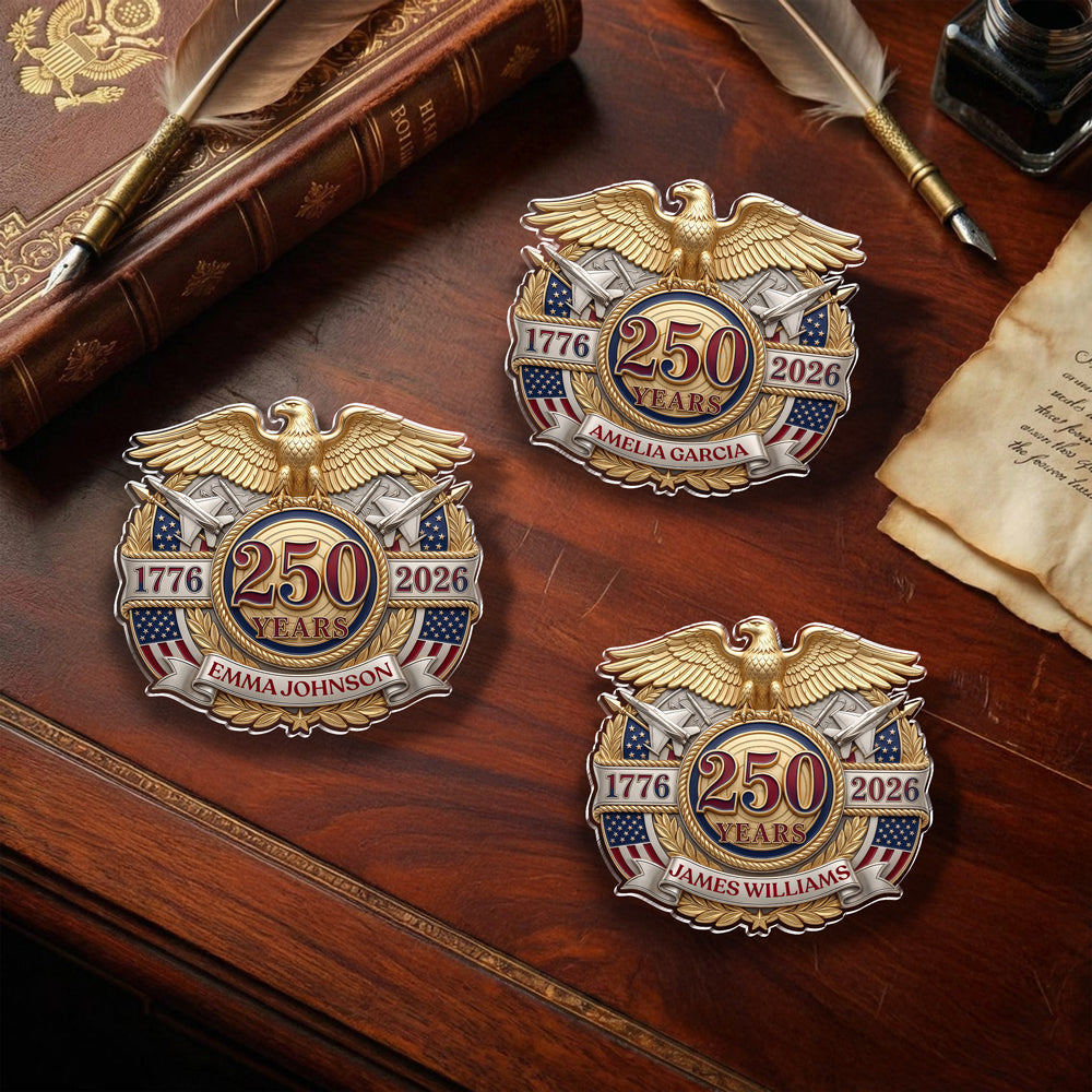Personalized America 250th Anniversary Patriotic Eagle Acrylic Pin HO82 902146