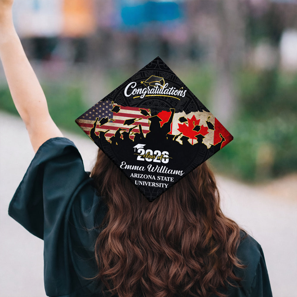 Personalized Grads National Flag Class Of 2026 Graduation Cap Topper LM32 899305