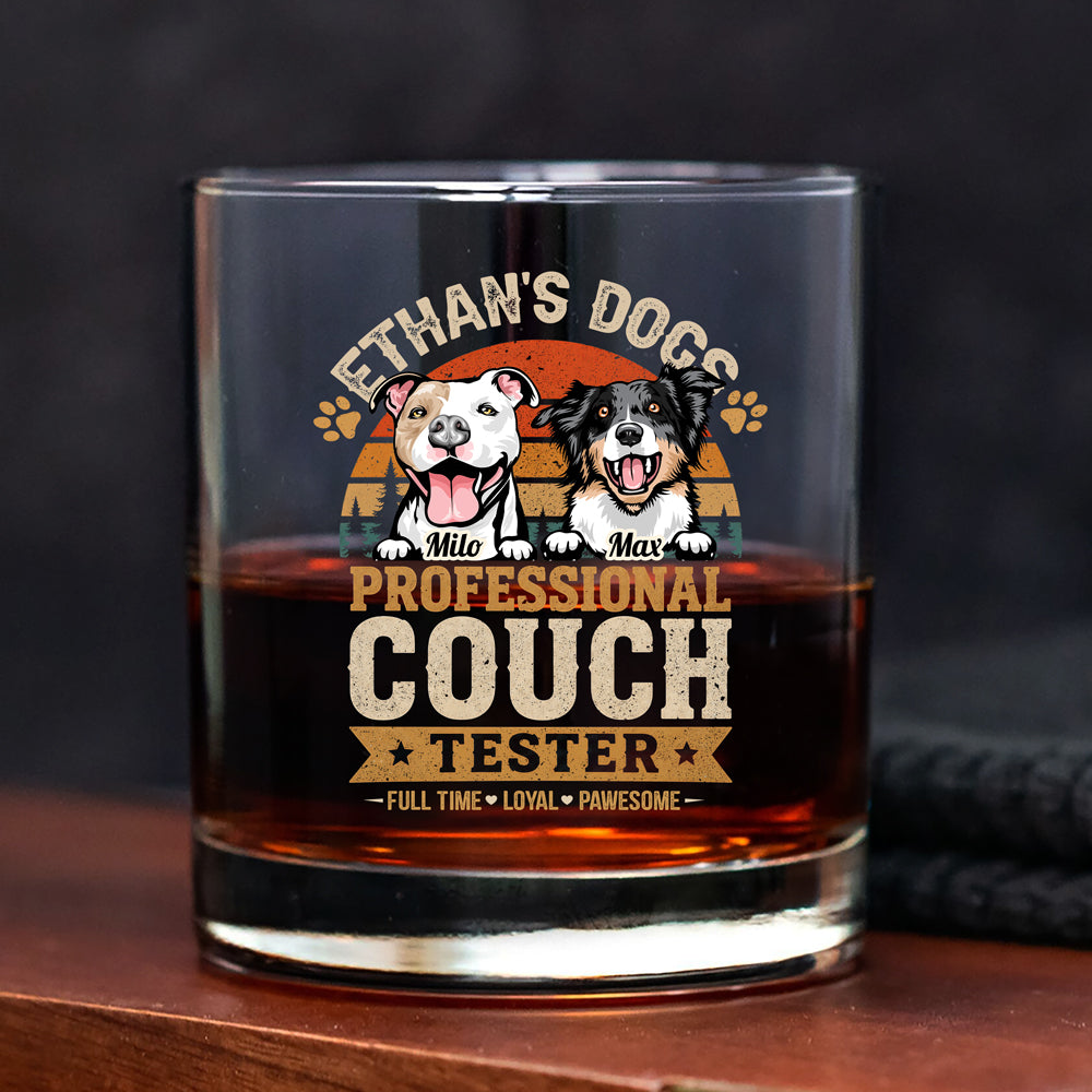 Personalized Professional Couch Tester Whiskey Glass Gift For Dog Lovers HO82 902444
