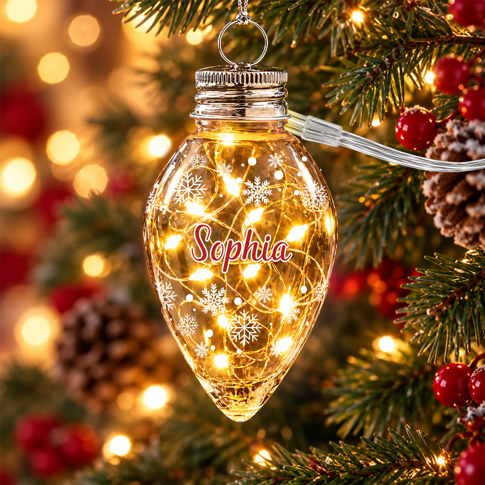 Personalized Christmas Chili Bulb LED Light, Custom Holiday Decoration Gift For Family HO82 904088