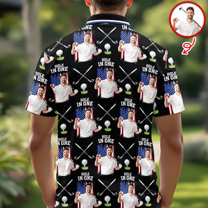 Custom Photo Hole In One With American Flag Gift For Golfer CH07 899922