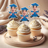 Custom Face With Country Flag Graduation Decoration Cupcake Toppers TH10 169115