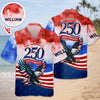 Custom Name 250th United States Of America 1776-2026 Anniversary Patriotic Hawaii Shirt CH07 911296