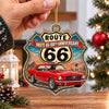 Custom Car Photo 100th Anniversary Of Route 66 Acrylic Ornament, Christmas Tree Decoration Gift CH07 180966
