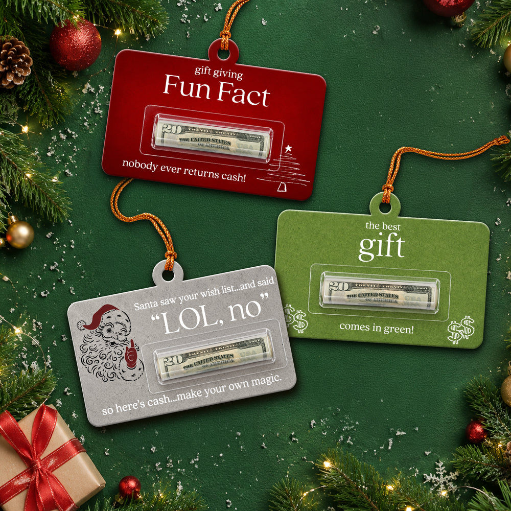 Personalized Santa Saw Your Wish List Money Holder Ornament Gift for Family & Friends LM32 670377