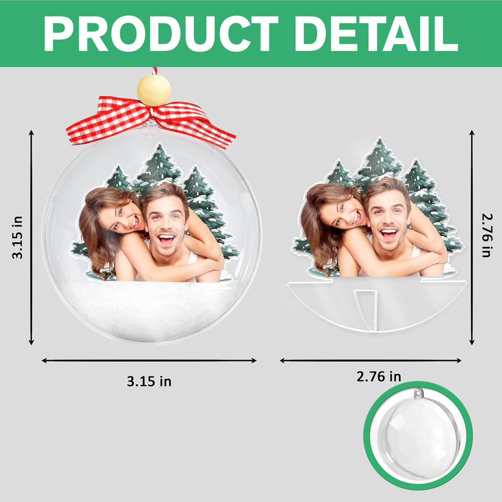 Custom Couple Photo 3D Ball Ornament For Christmas TH10 896083