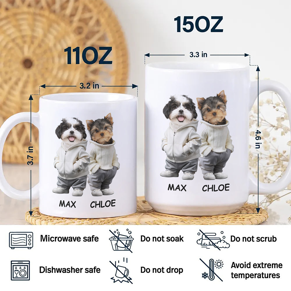 Custom Photo And Name Dog White Mug For Dog Pet Lovers HA75 897596