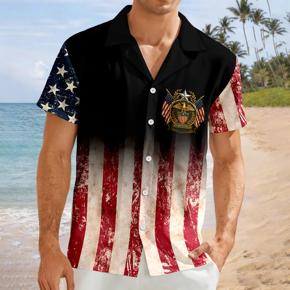 Personalized Patriotic 250th Anniversary God Bless America Eagle 1776–2026 Hawaii Shirt HA75 920848