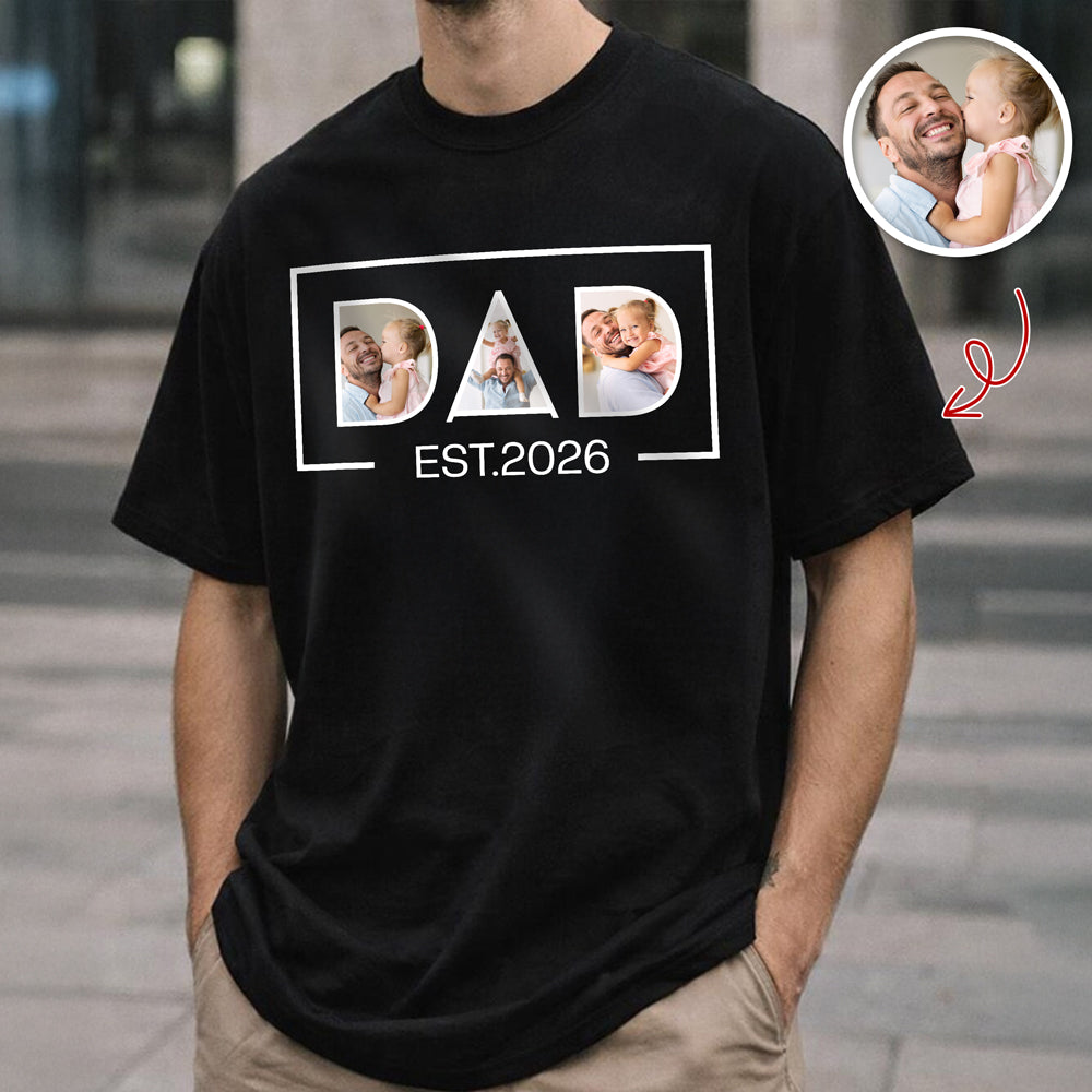 Custom Photo And Year Dad Est 2026 Shirt For Father's Day TH10 169765