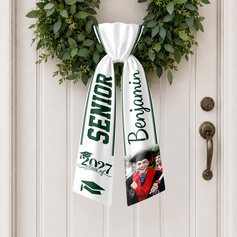Custom Photo Senior - Class of 2027 Print Wreath Sash Decoration LM32 669913