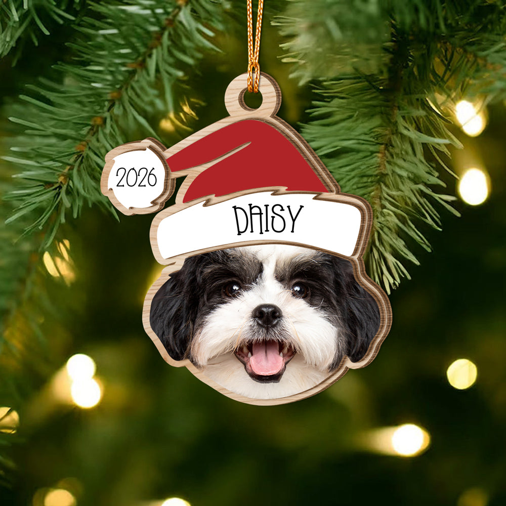 Personalized Pet Photo Christmas Layer Wood Ornament HO82 903966