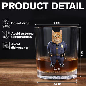 Custom Photo Cool Dog Cat in Dad’s Work Outfit Whiskey Glass Father's Day Gift HA75 892382