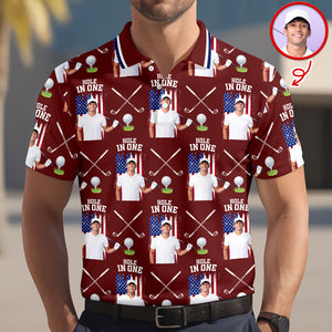 Custom Photo Hole In One With American Flag Gift For Golfer CH07 899922
