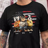 Custom Photo Best Dog Cat Dad Ever US Flag Back & Front Dark Shirt Uniform Ver HA75 892398