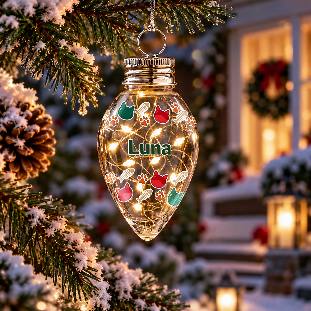 Personalized Christmas Chili Bulb LED Light, Custom Holiday Decoration Gift For Family HO82 904088