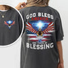 250 Years of Blessing Shirt, Patriotic God Bless America Eagle Back & Front Dark Shirt HO82 901054