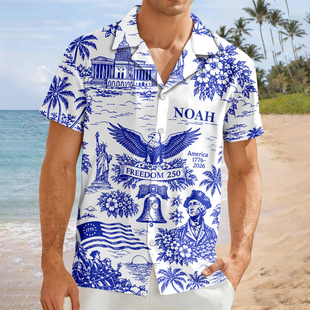 Custom Name Freedom 250 America 1776-2026 Hawaiian Shirt TH10 170027