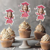 Custom Face With Country Flag Graduation Decoration Cupcake Toppers TH10 169115