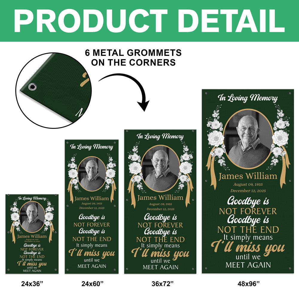 Custom Photo Goodbye Is Not Forever Memorial Grave Blanket LM32 897499