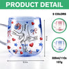 Custom Name Forever Connected, Hand in Hand American Flag Gradient Glass Mug, Personalized Mother’s Day Gift for Mom HO82 902074