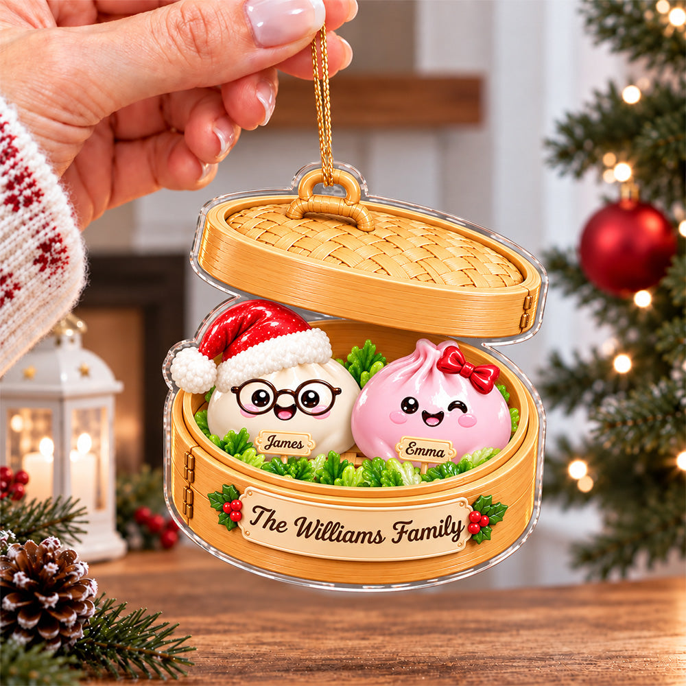 Personalized Steamer Basket Dumpling Christmas Acrylic Ornament Gift For Family LM32 670143