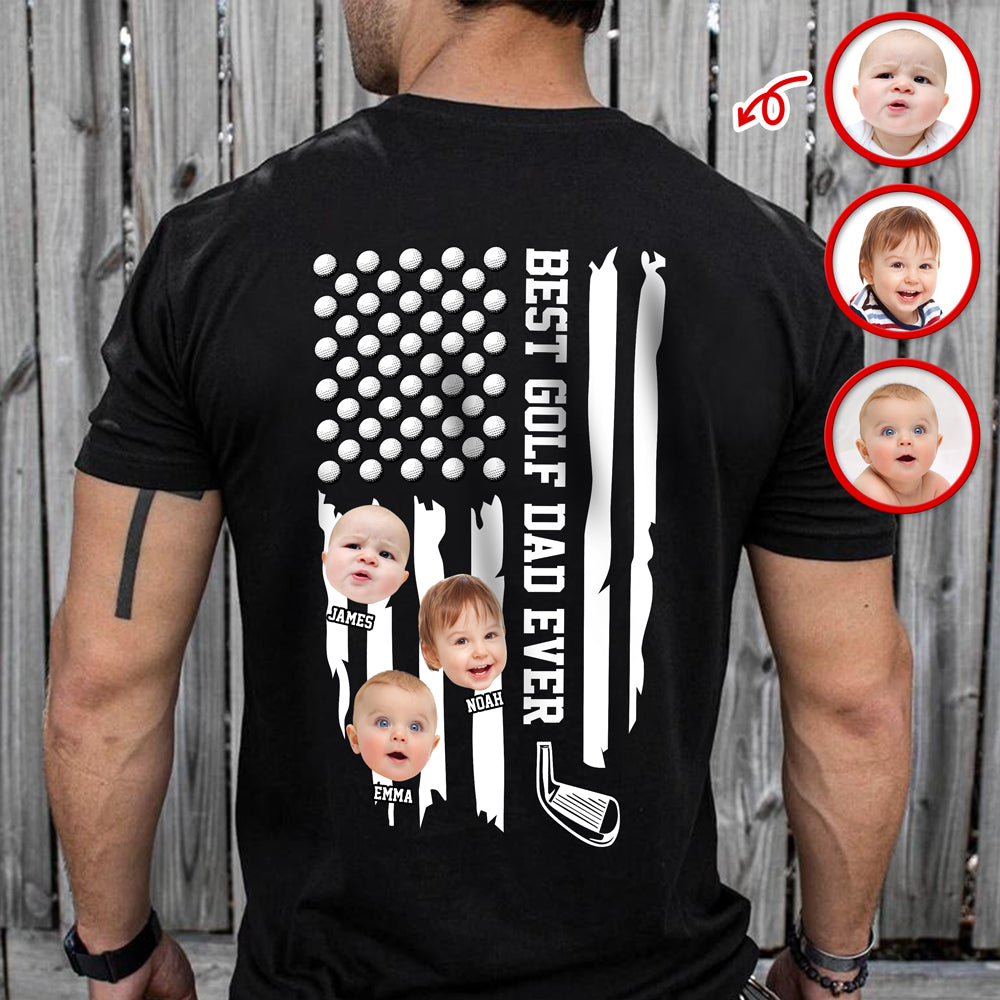 Custom Photo Best Golf Dad Ever Dark Shirt TH10 898453