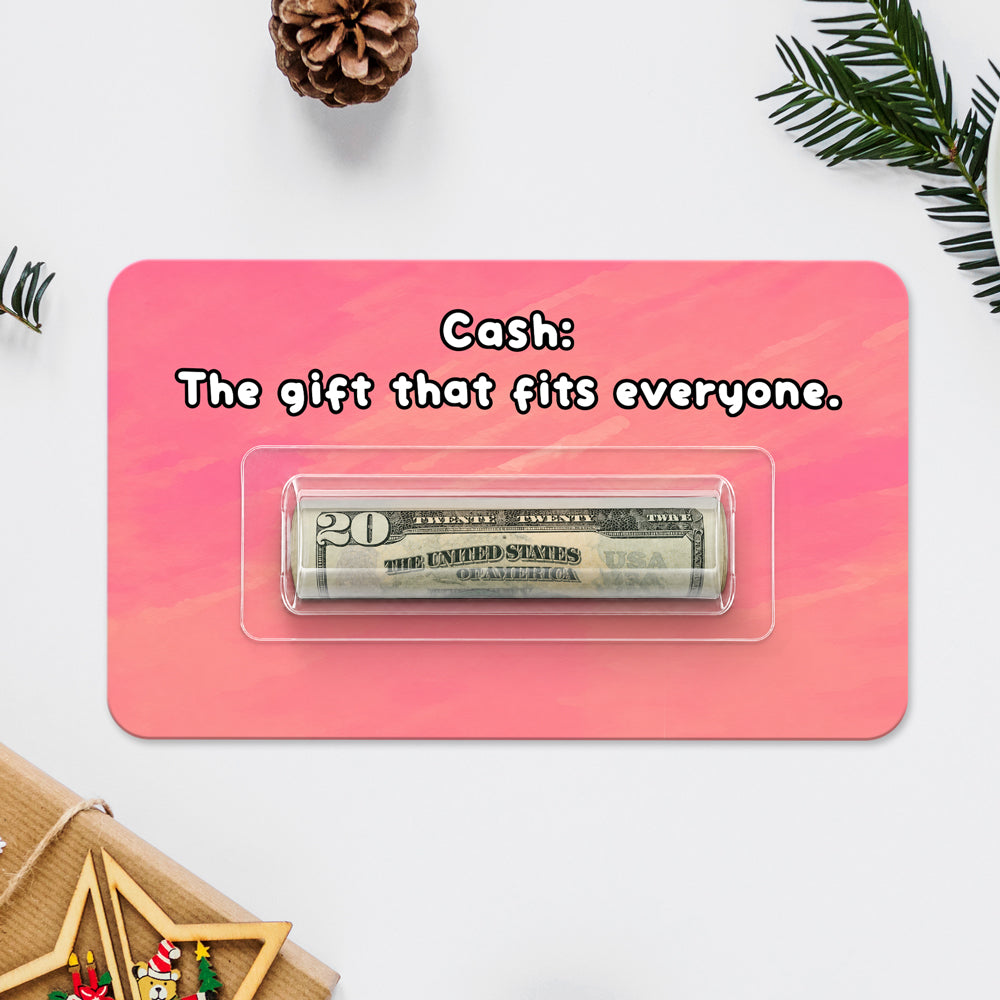 Personalized Christmas Design Money Holder Card - Custom Holiday Cash Gift Card LM32 669709