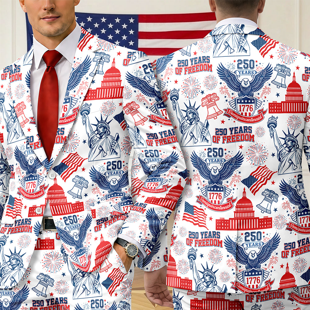 Personalized 250 Years Of Freedom America Men's Suit CH07 911034