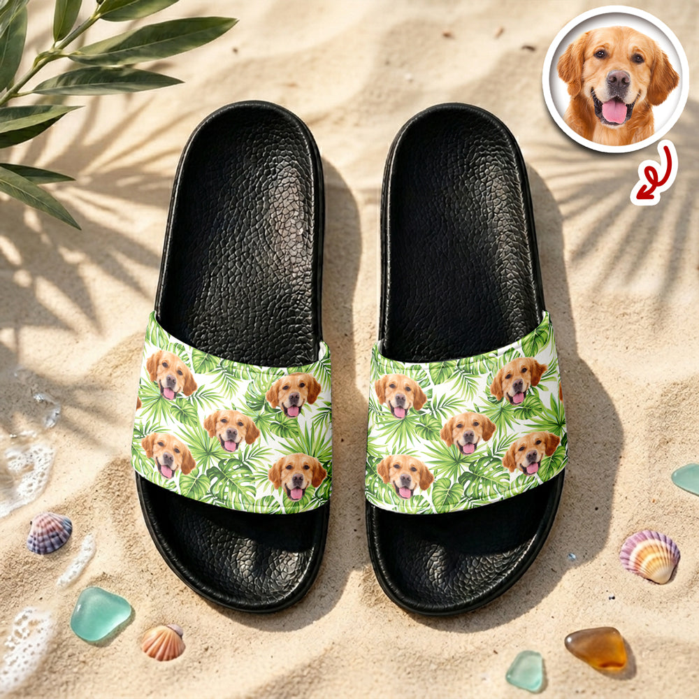 Custom Photo Tropical Flower Summer Slide Sandals CH07 911596