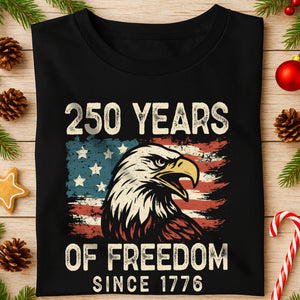 250 Years Of Freedom Since 1776 USA Bald Eagle America Flag Dark Shirt HA75 897366