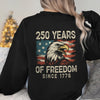 250 Years Of Freedom Since 1776 USA Bald Eagle America Flag Back Side Dark Shirt HA75 897368