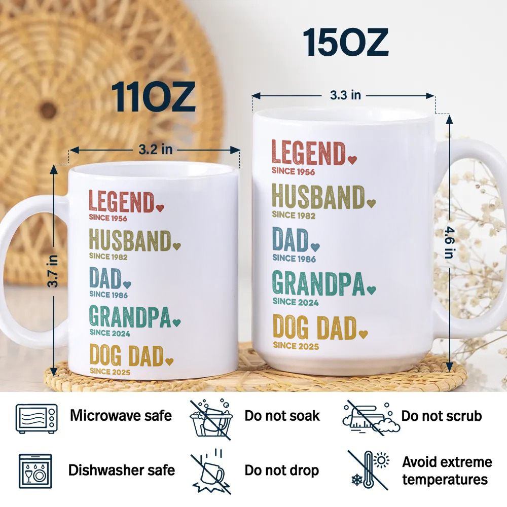 Legend, Husband, Dad, Grandpa Father's Day Gift Mug TH10 892643